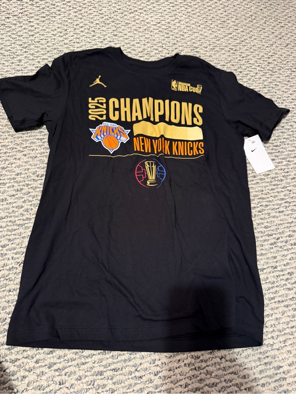 Nike Black Short-Sleeve Core Cotton Tee with NBA Hologram Tag